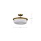 Nuvo Rowen 4-Light Semi Flush Natural Brass Etched White Glass 60/7752 - alternate 2